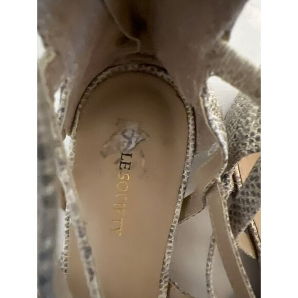 Sole Society Hally Snake Print Studded Flat Sandals Sz 8.5B - Picture 6 of 8